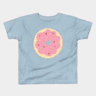 Strawberry Donut Pixel Art Kids T-Shirt